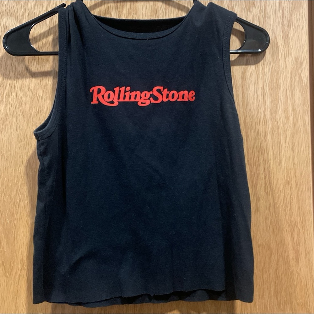 rolling stone semi-cropped tank!
